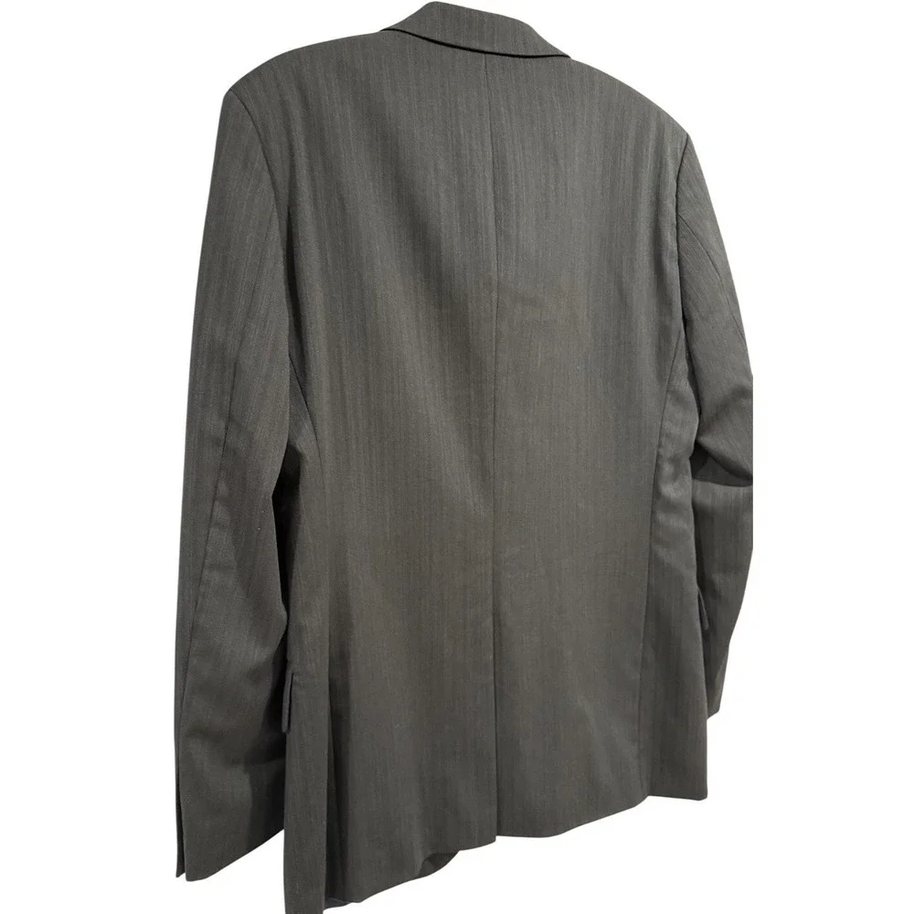 HUGO BOSS Aamon/Hago Men's Charcoal Pinstripe Wool Suit Jacket Blazer Size 46‎